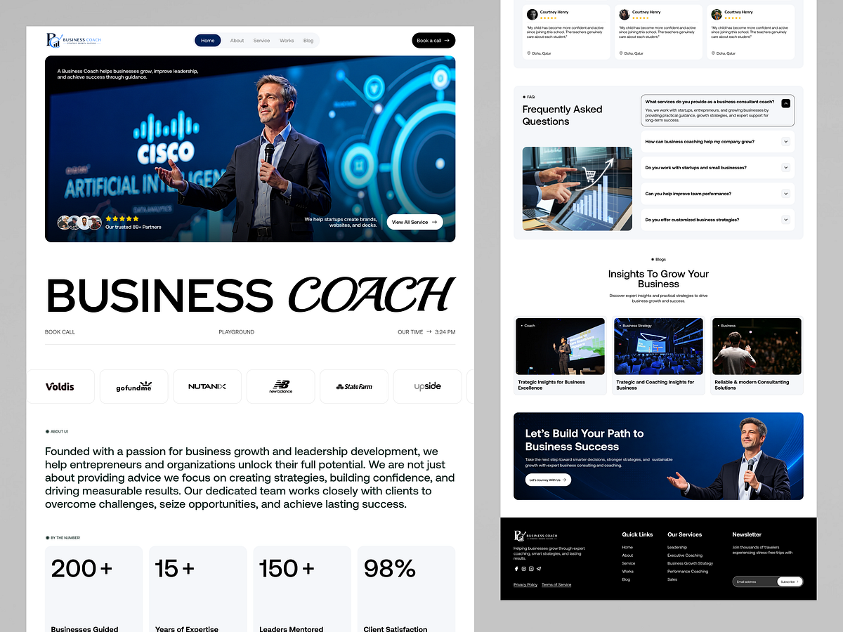 Premium Business Coach Website Design | Clean & Modern Landing P