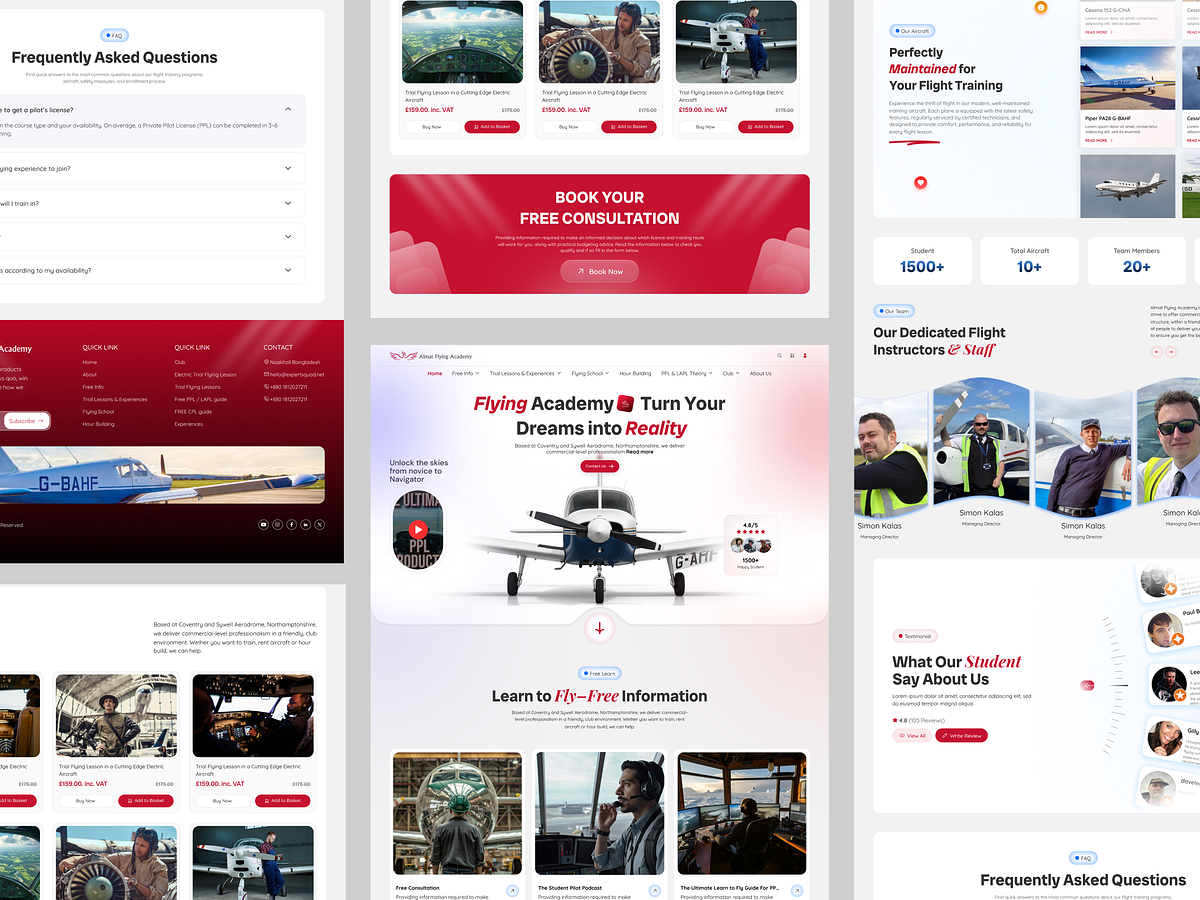 Almat Flying Academy Aviation & Flight Training Website UI/UX Image 1