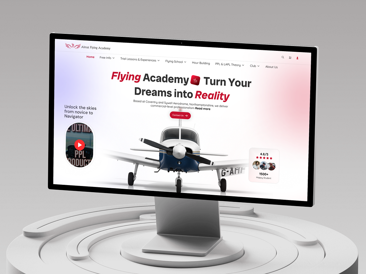 Almat Flying Academy Aviation & Flight Training Website UI/UX Image 2