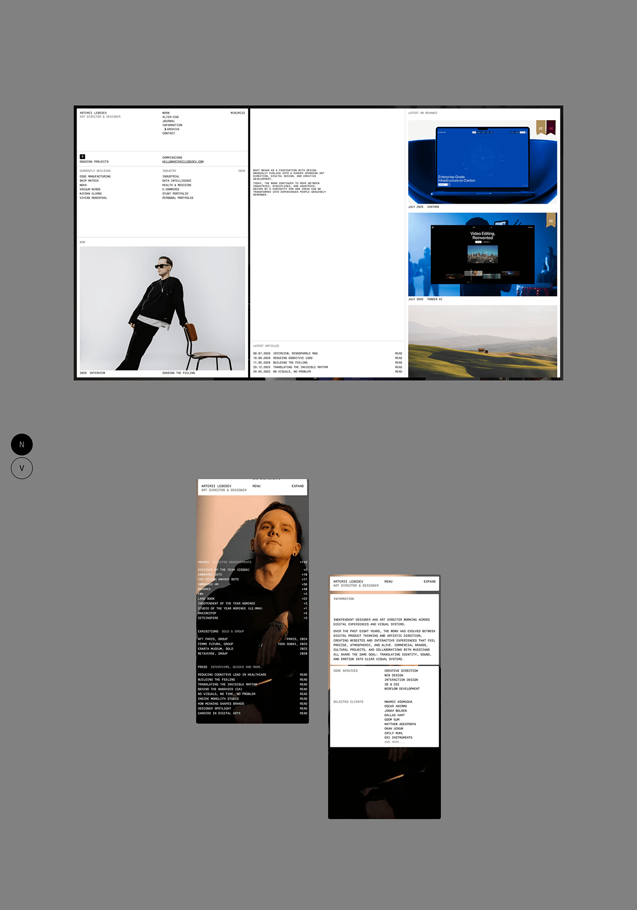 Artemii Lebedev. Portfolio '26. by Artemii Lebedev on Muzli