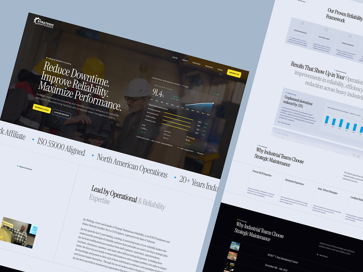 Strategic Maintenance — Industrial Consulting Website Redesign Image 2