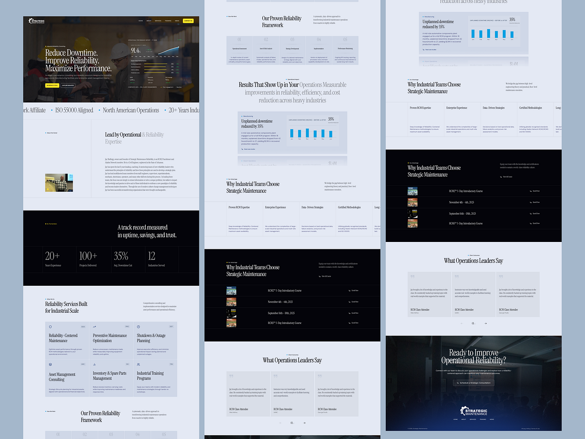 Strategic Maintenance — Industrial Consulting Website Redesign Image 3