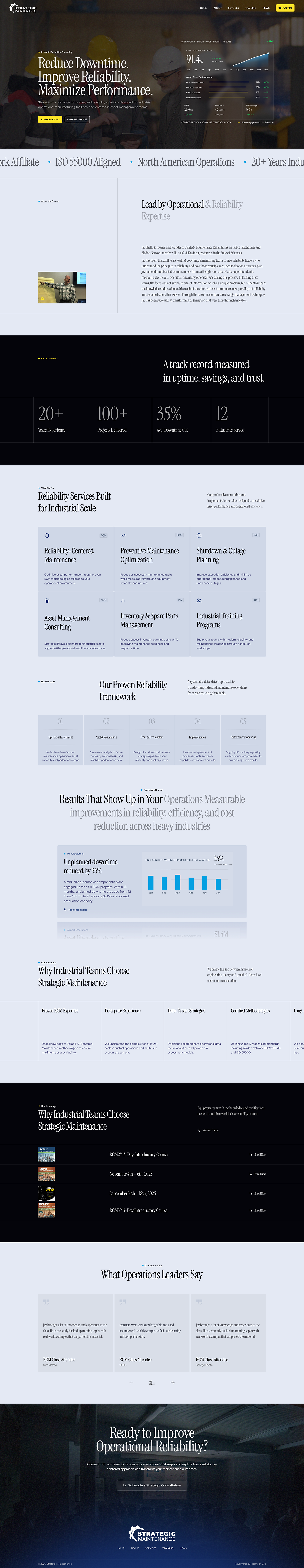 Strategic Maintenance — Industrial Consulting Website Redesign Image 4