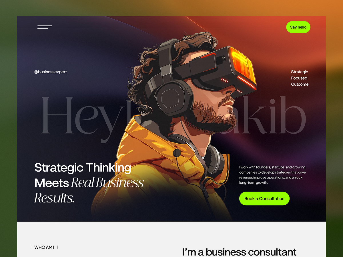 Business Consultant Portfolio – UI/UX Design Image 2
