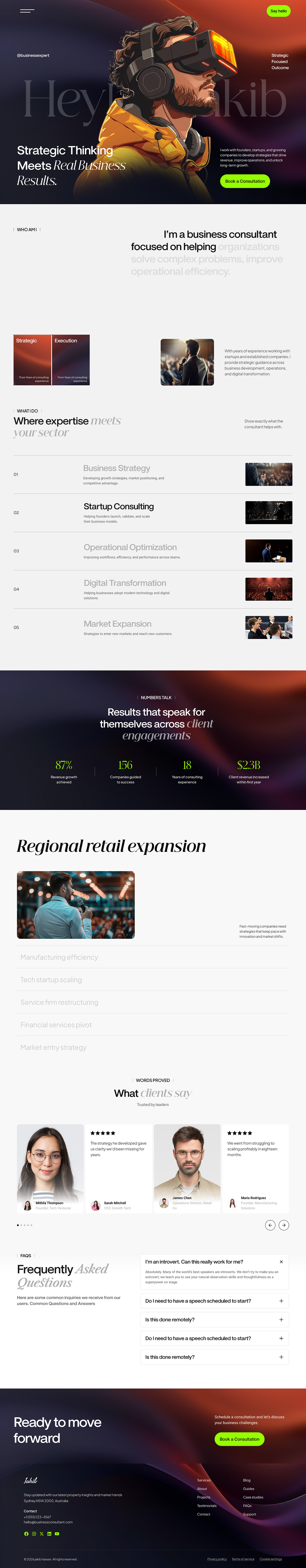 Business Consultant Portfolio – UI/UX Design Image 3
