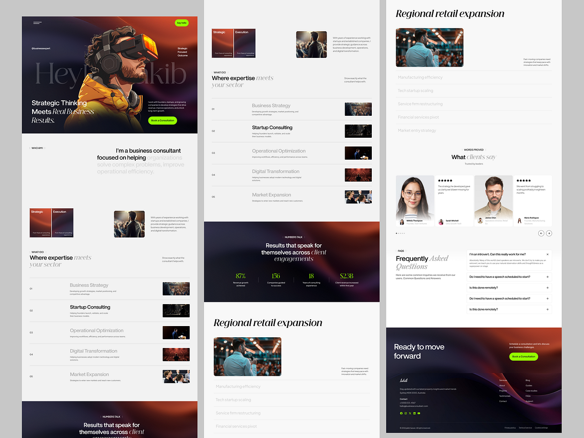 Business Consultant Portfolio – UI/UX Design Image 4