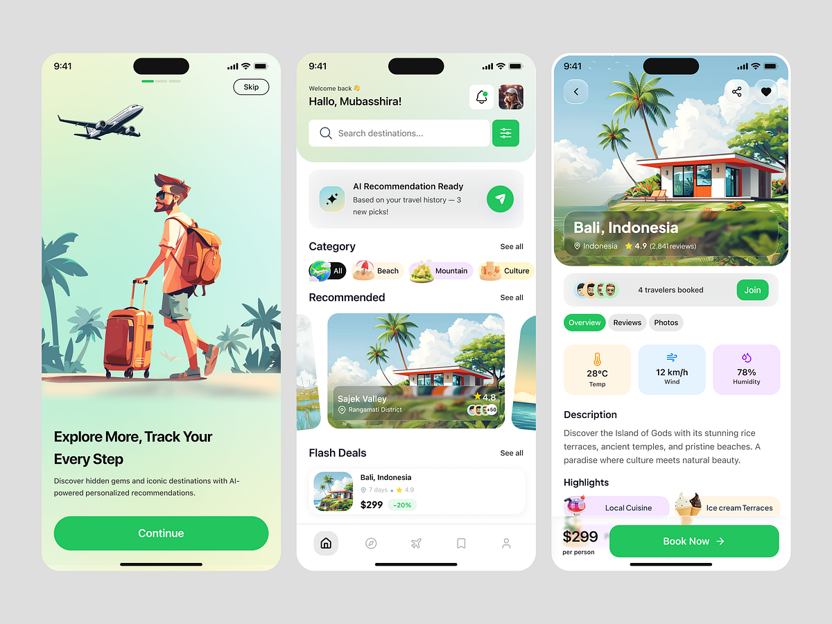 AI Travel App – UI/UX Design Image 0