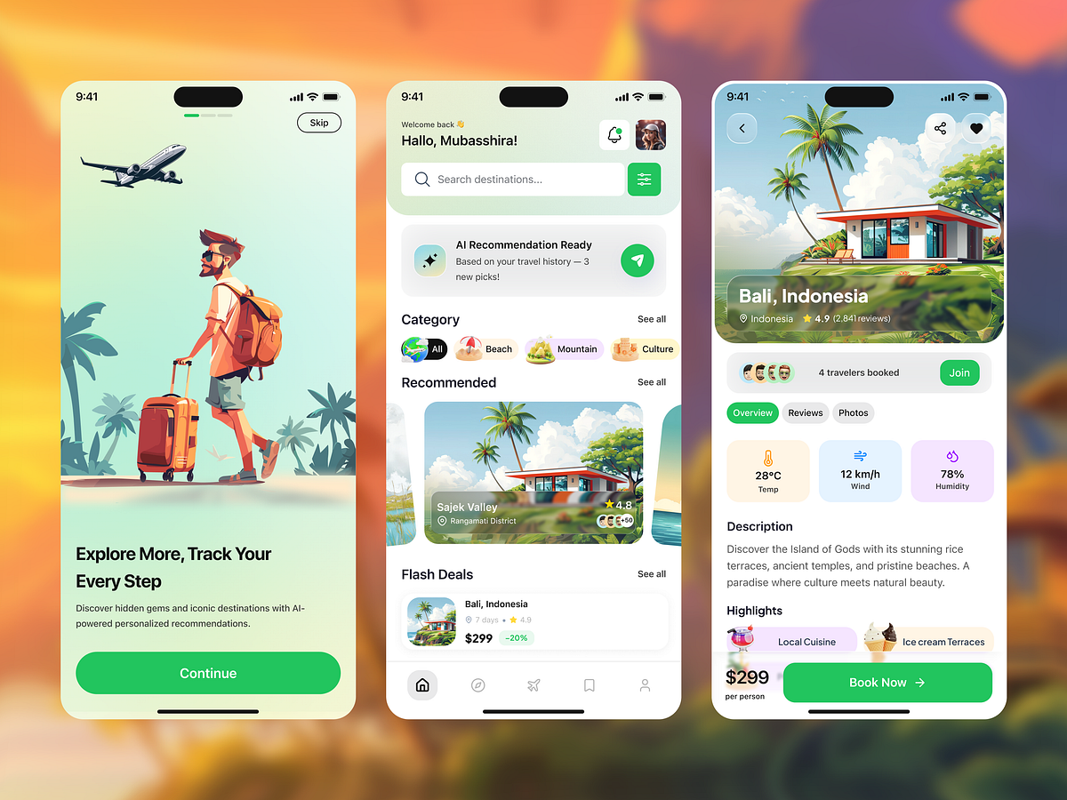 AI Travel App – UI/UX Design Image 2