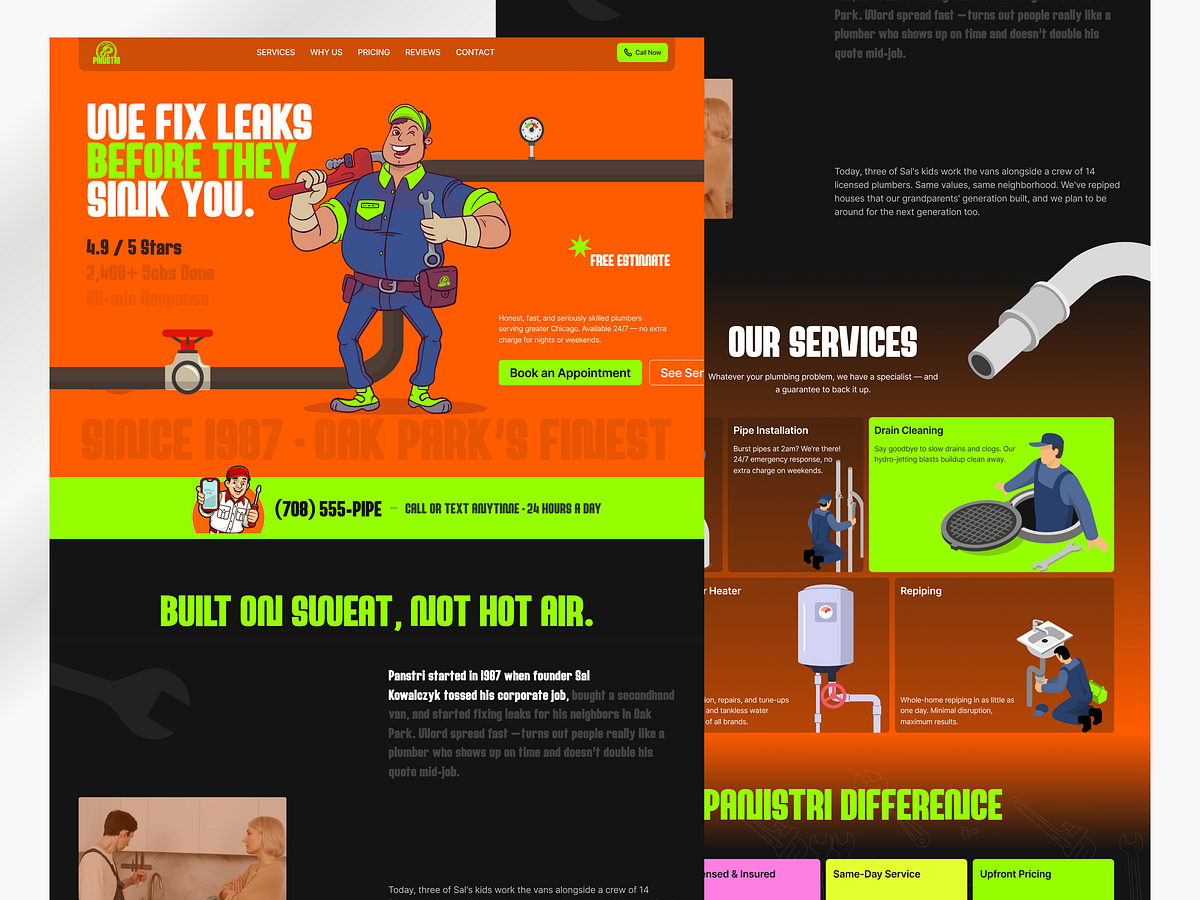 Panstri-Plumbing Service Landing Page Image 6