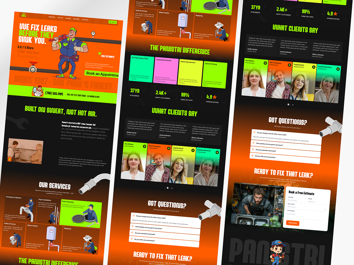 Panstri-Plumbing Service Landing Page Image 7