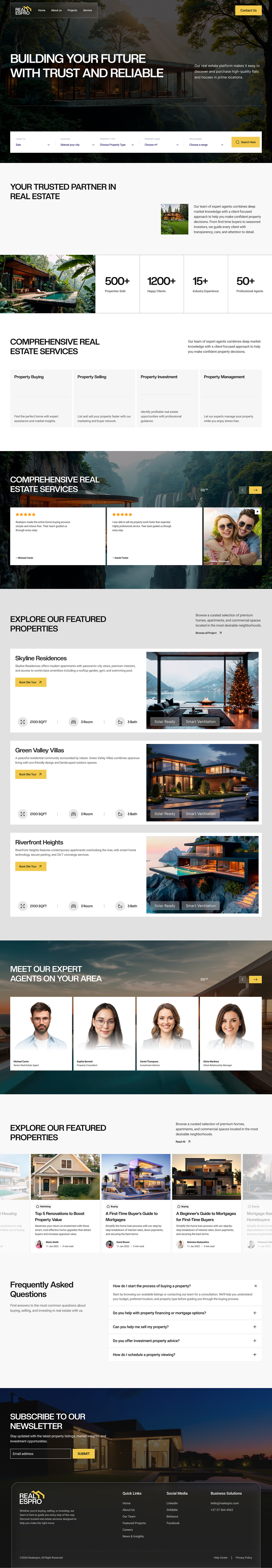 Real Estate Landing Page – UI/UX Design Concept Image 2
