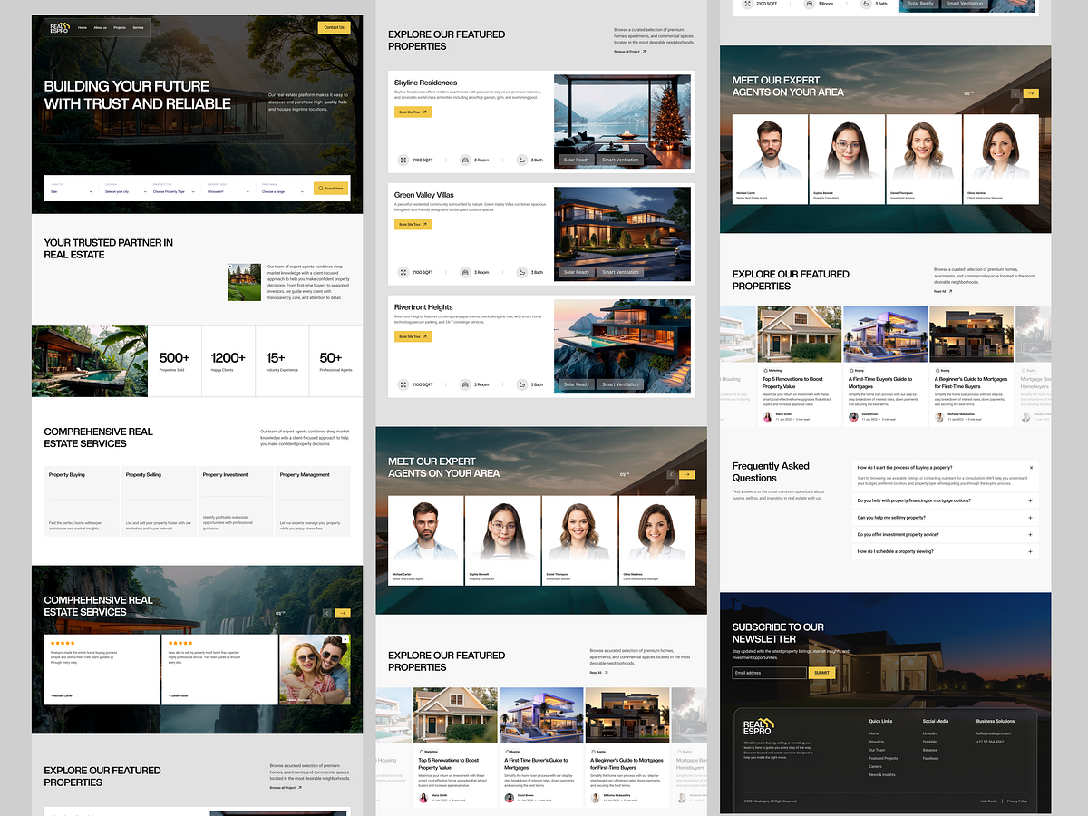 Real Estate Landing Page – UI/UX Design Concept Image 3