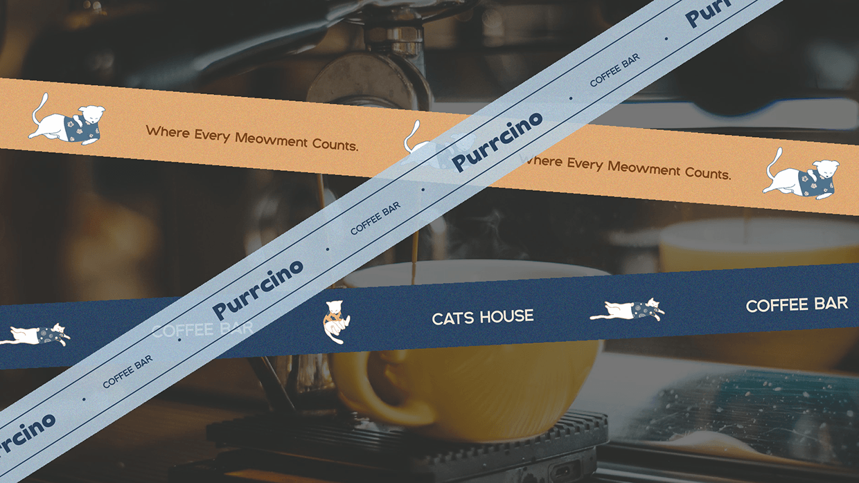 Purrcino - Coffee and Cats House Brand Identity Image 9