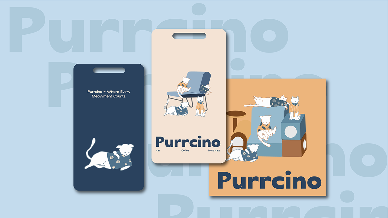 Purrcino - Coffee and Cats House Brand Identity Image 14