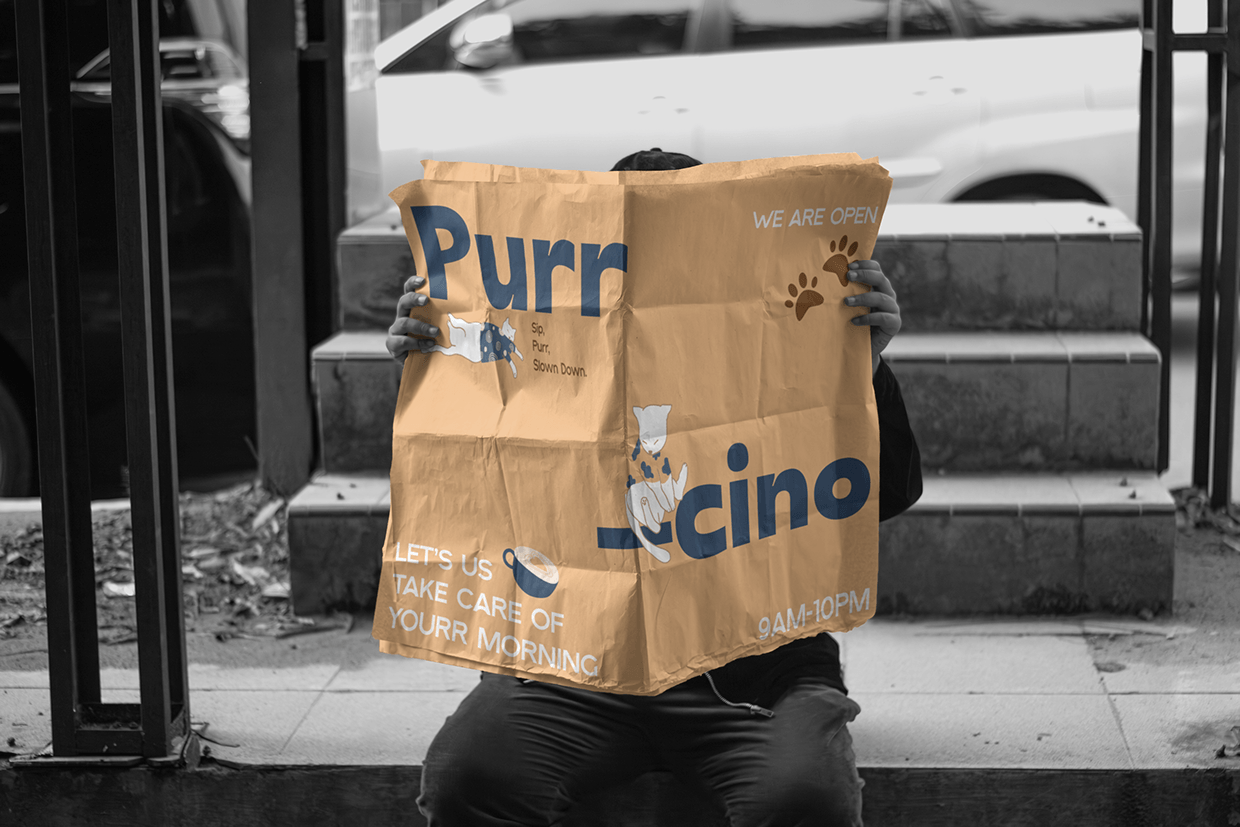 Purrcino - Coffee and Cats House Brand Identity Image 16