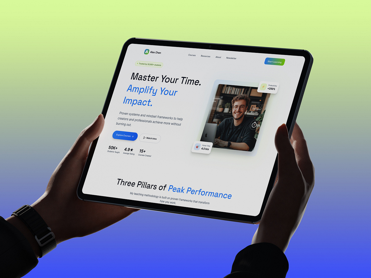 Website Design for Productivity Educators