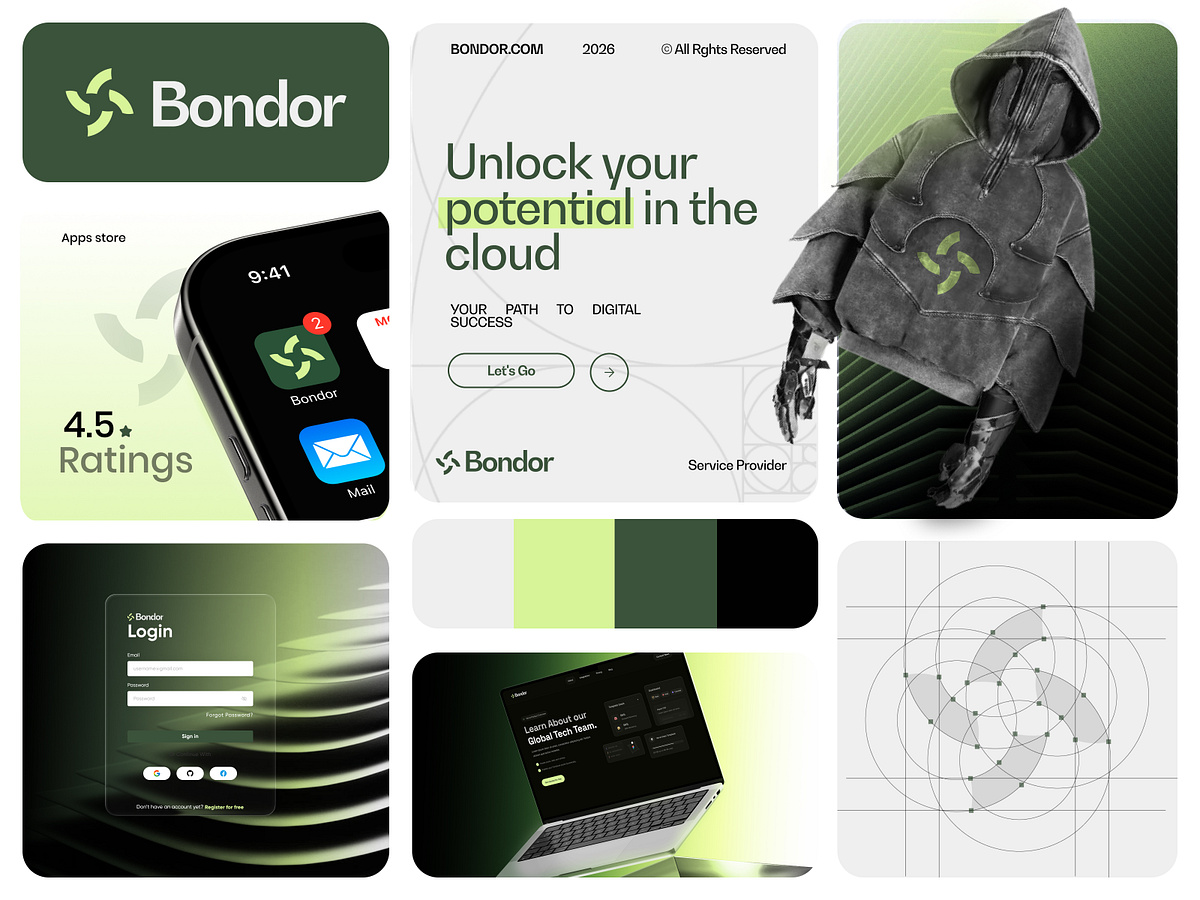 Bondor – Modern SaaS Branding Design