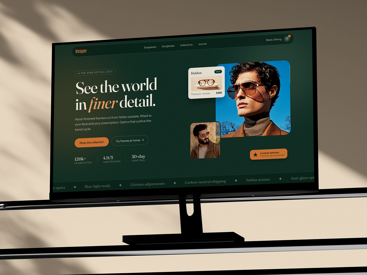 Vesper — Eyewear E-Commerce Website Image 2