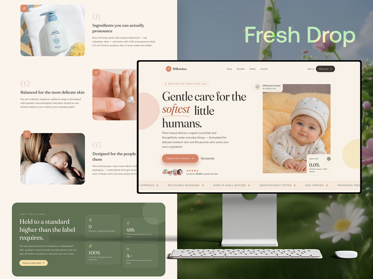 Baby Care E-commerce Website UI/UX Design