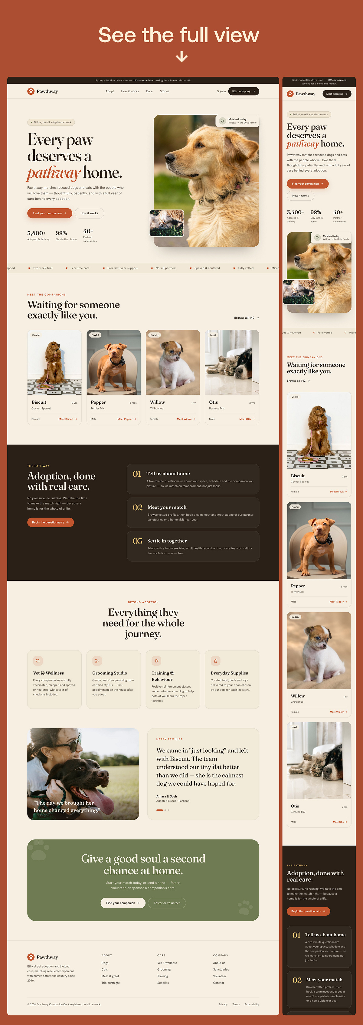 Pet Adoption Website Design Image 1
