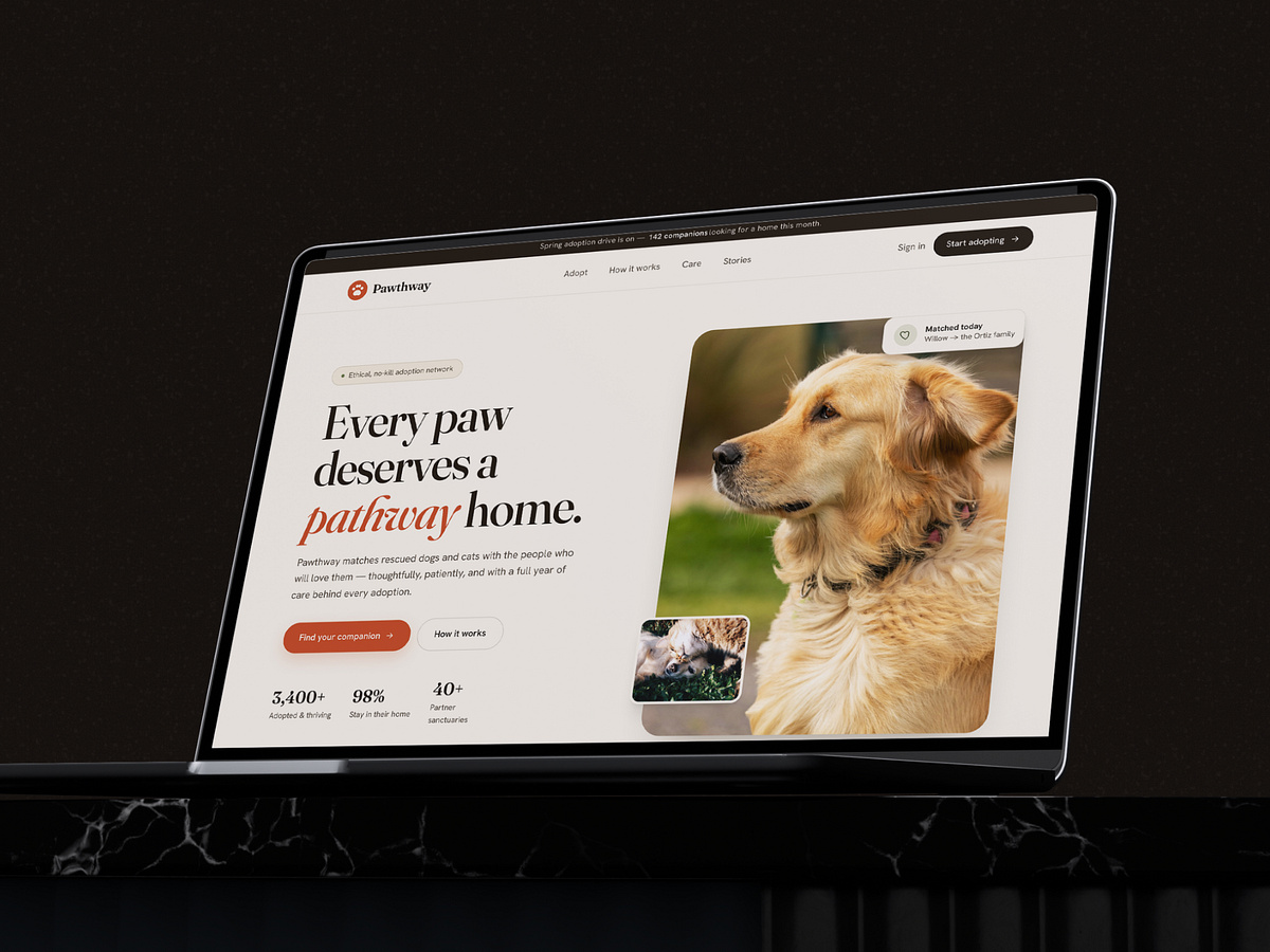 Pet Adoption Website Design Image 2