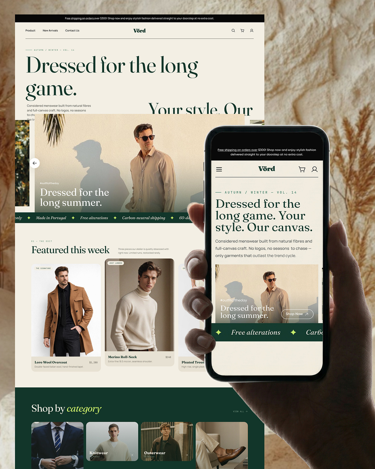 Menswear Product E-commerce Website UI/UX Image 2