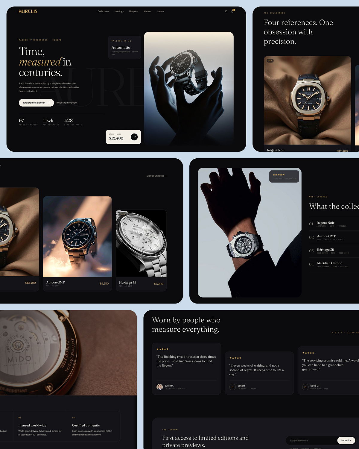 Luxury Watch E-commerce Product Website Design Image 3