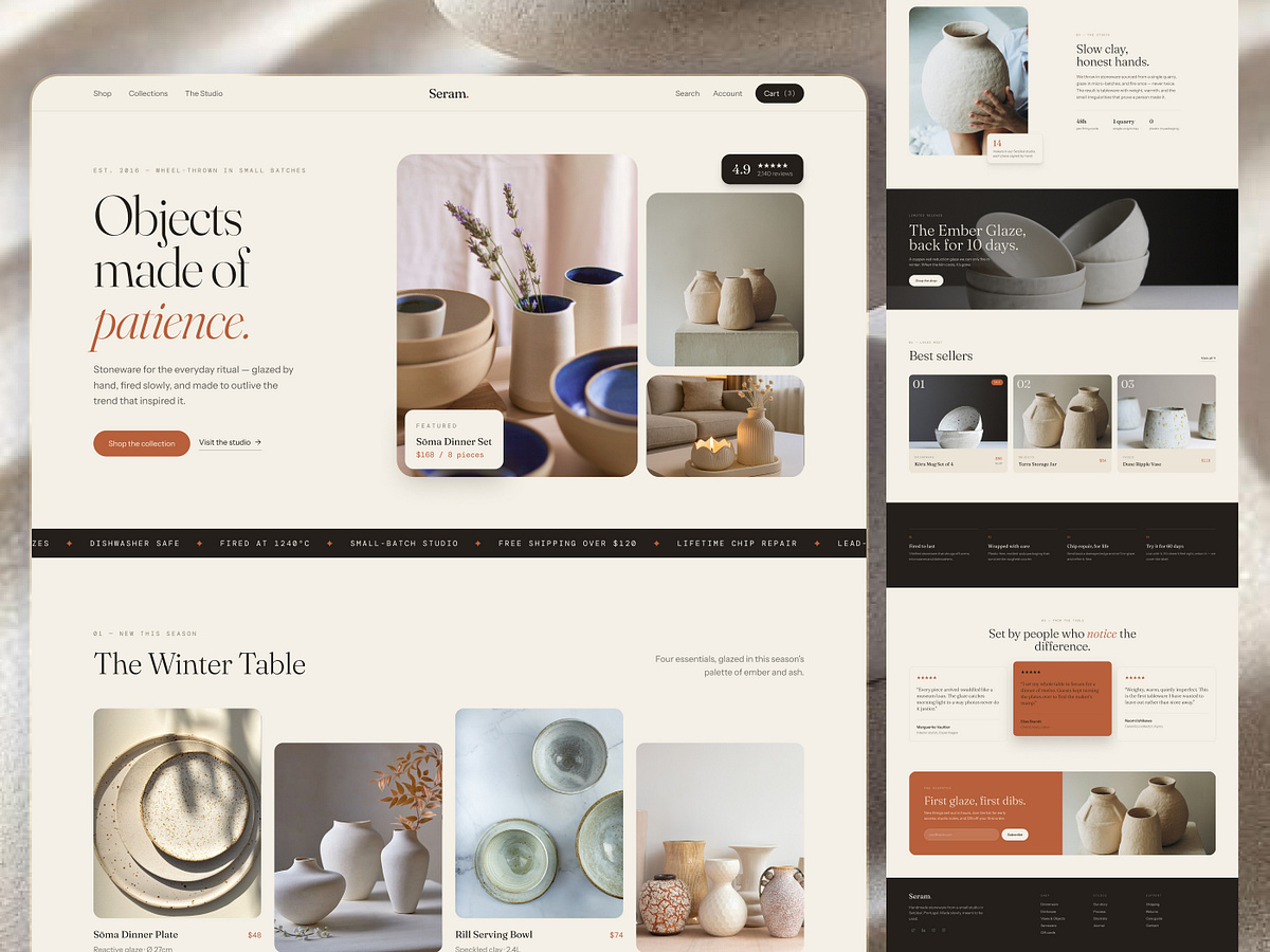 Stoneware E-commerce Product Website UI/UX Image 0
