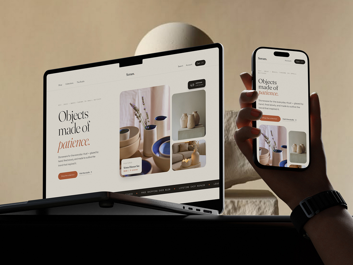 Stoneware E-commerce Product Website UI/UX Image 2