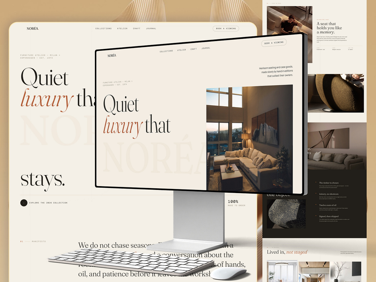 NORÉA. | Furniture Atelier Website UI/UX and Development