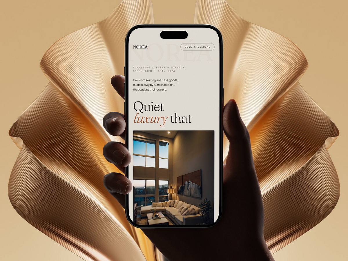 NORÉA. | Furniture Atelier Website UI/UX and Development Image 4