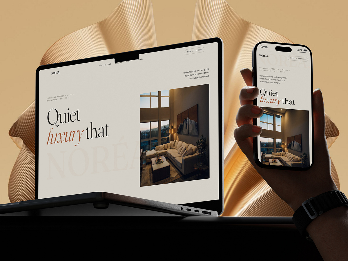 NORÉA. | Furniture Atelier Website UI/UX and Development Image 6