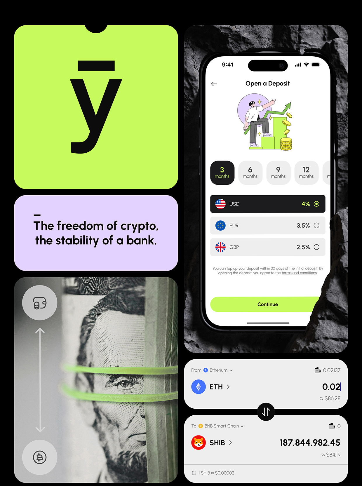 Lykke – Mobile Banking & Crypto App Concept Image 1