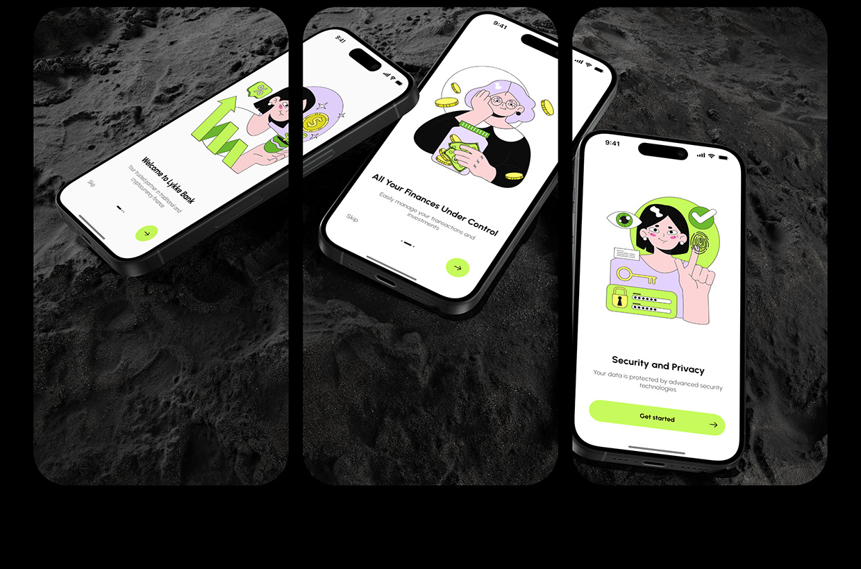 Lykke – Mobile Banking & Crypto App Concept Image 2