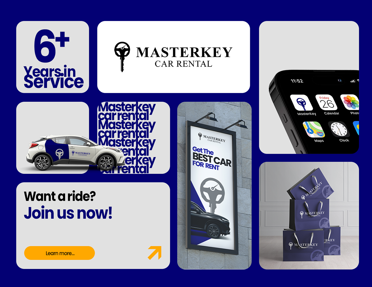 Masterkey Car Rental Logo Design & Brand Guideline Image 8
