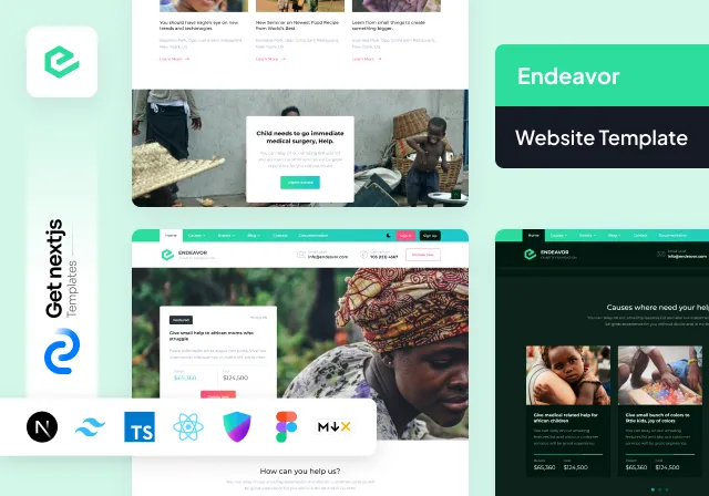 Endeavor Pro Nextjs 15 Charity Website Template