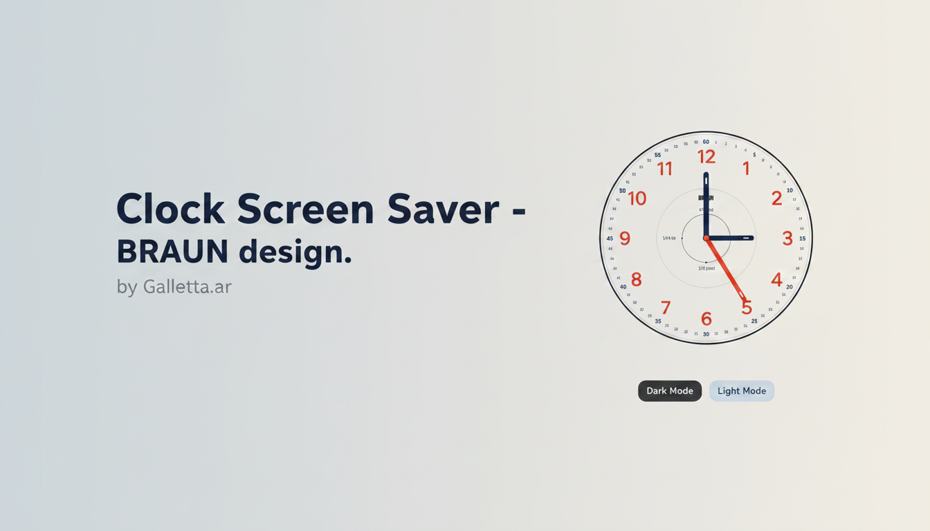 Screensaver Braun Clock