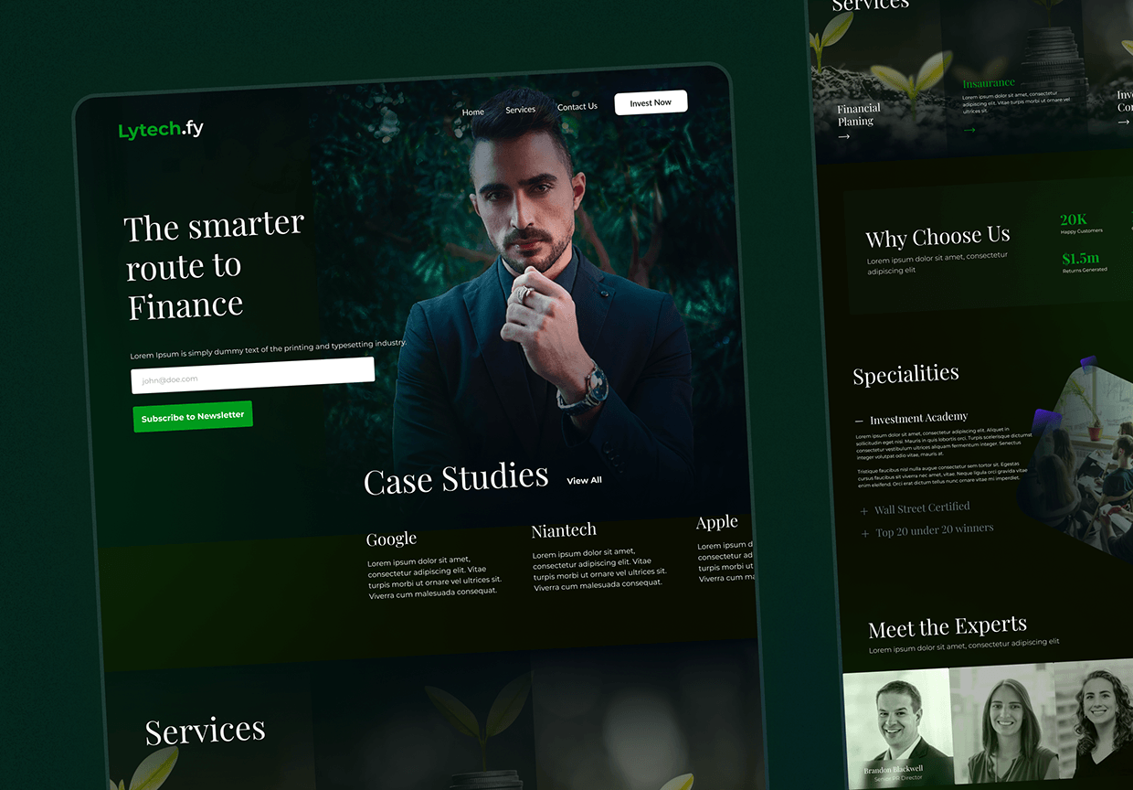 Finflow – Landing Page Design