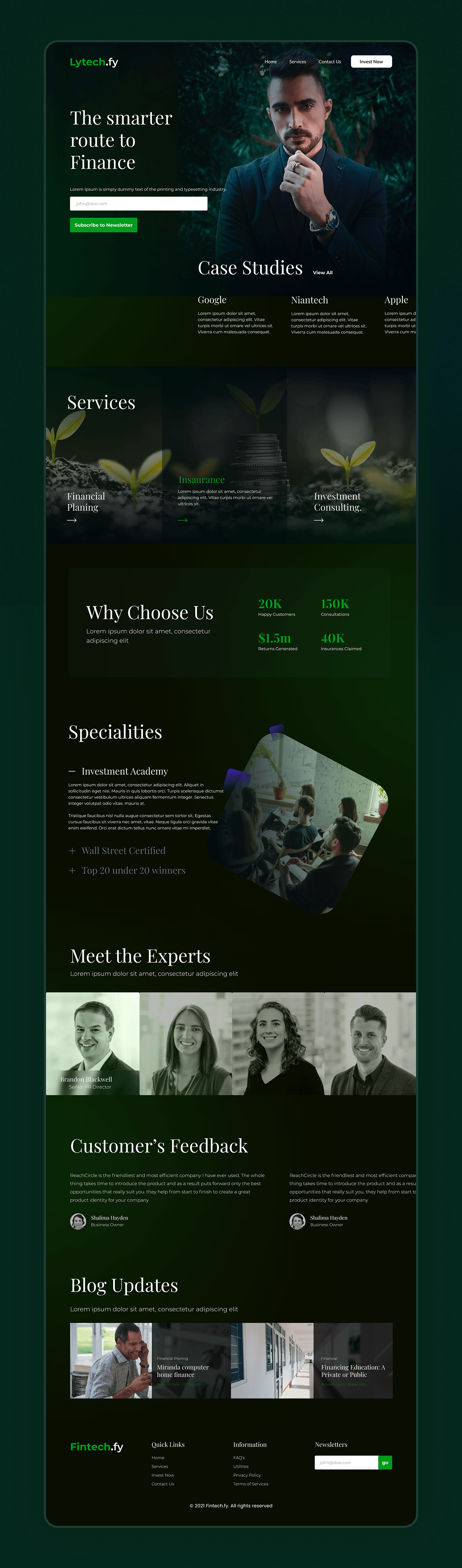 Finflow – Landing Page Design Image 0