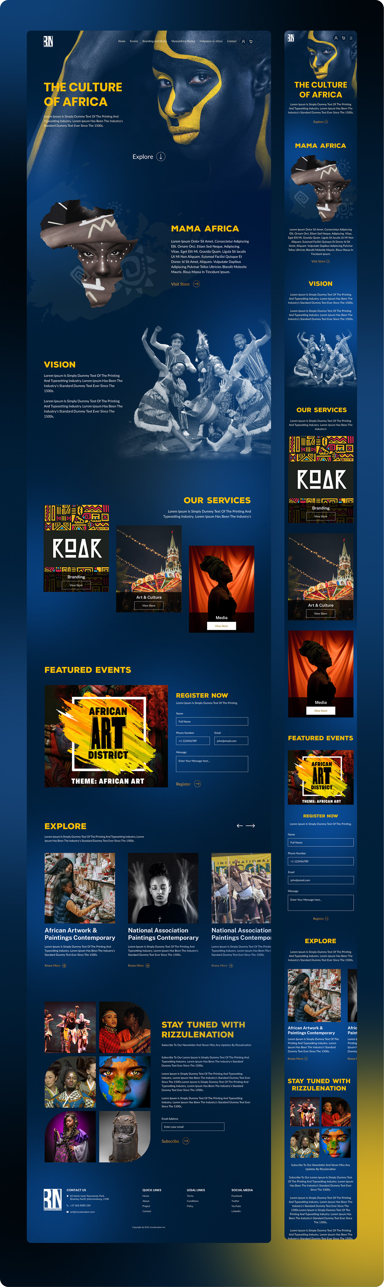 African Art Community - Website UI Design Image 0