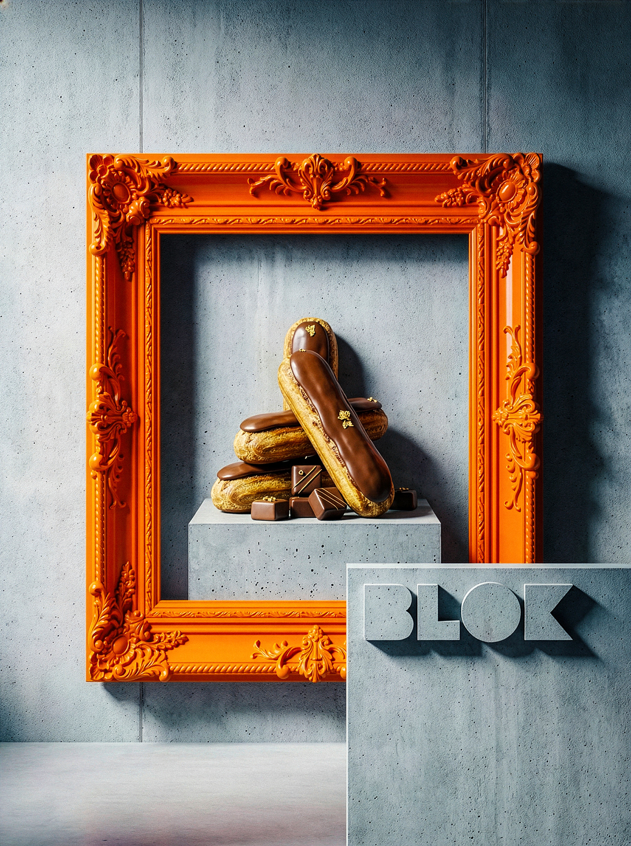 BLOK – Luxury Éclair Branding | Art Pastry Concept Image 2