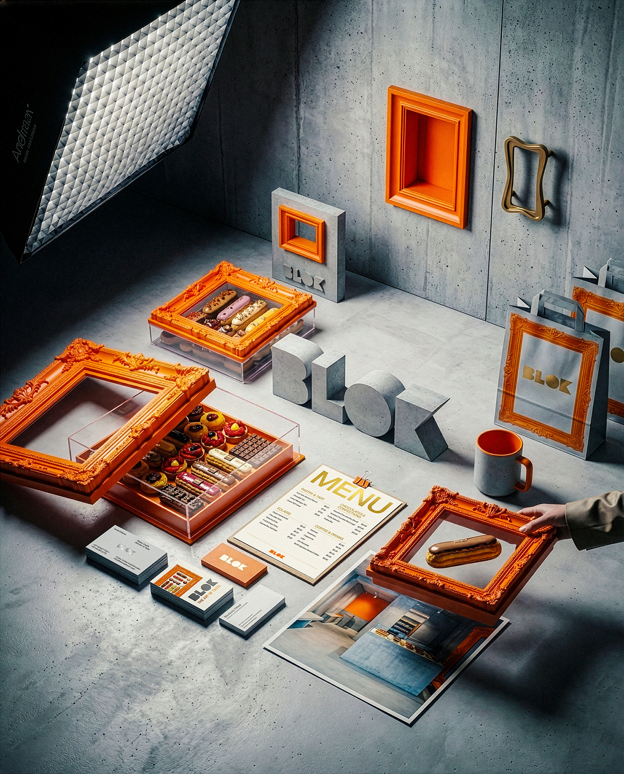 BLOK – Luxury Éclair Branding | Art Pastry Concept Image 6