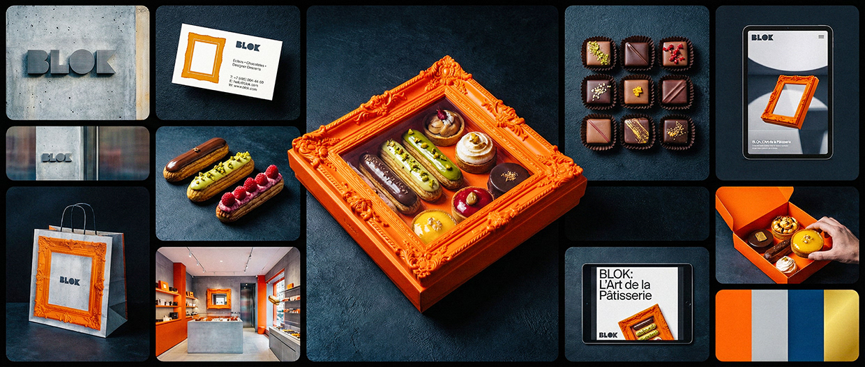 BLOK – Luxury Éclair Branding | Art Pastry Concept Image 11