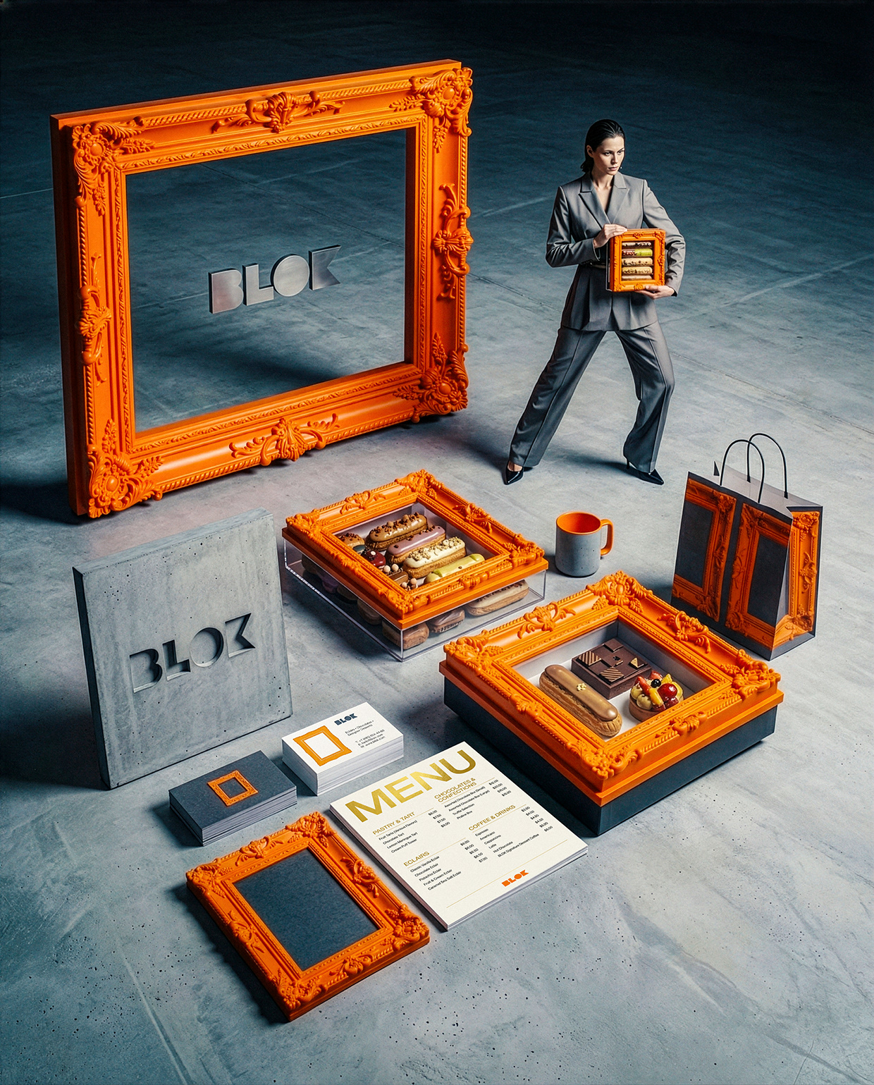 BLOK – Luxury Éclair Branding | Art Pastry Concept Image 12