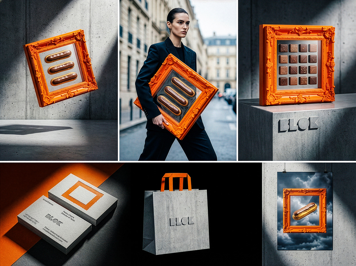 BLOK – Luxury Éclair Branding | Art Pastry Concept Image 14