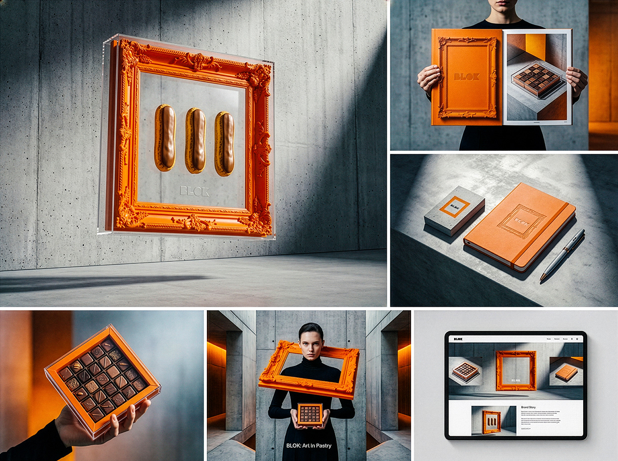 BLOK – Luxury Éclair Branding | Art Pastry Concept Image 15