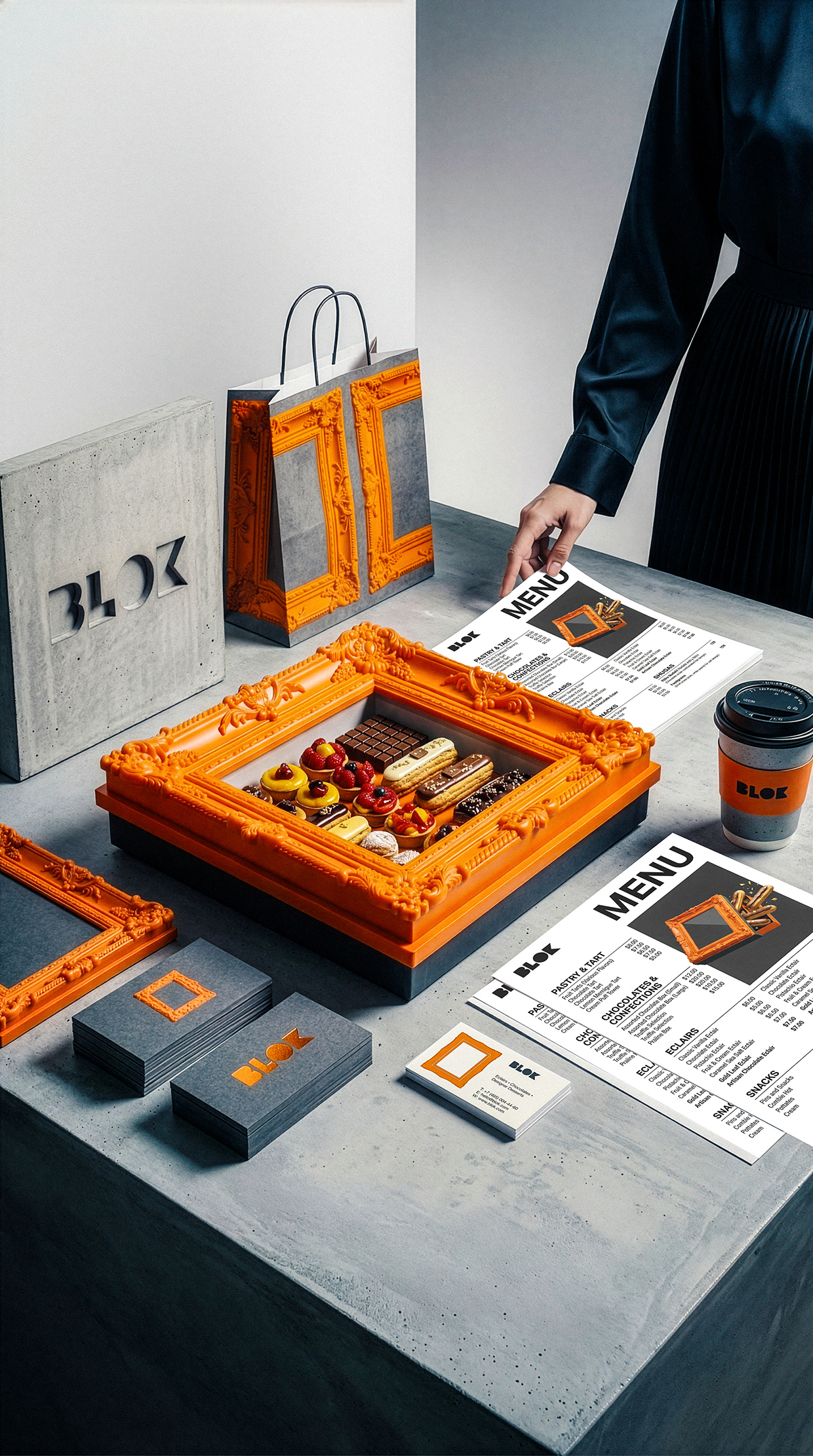 BLOK – Luxury Éclair Branding | Art Pastry Concept Image 19