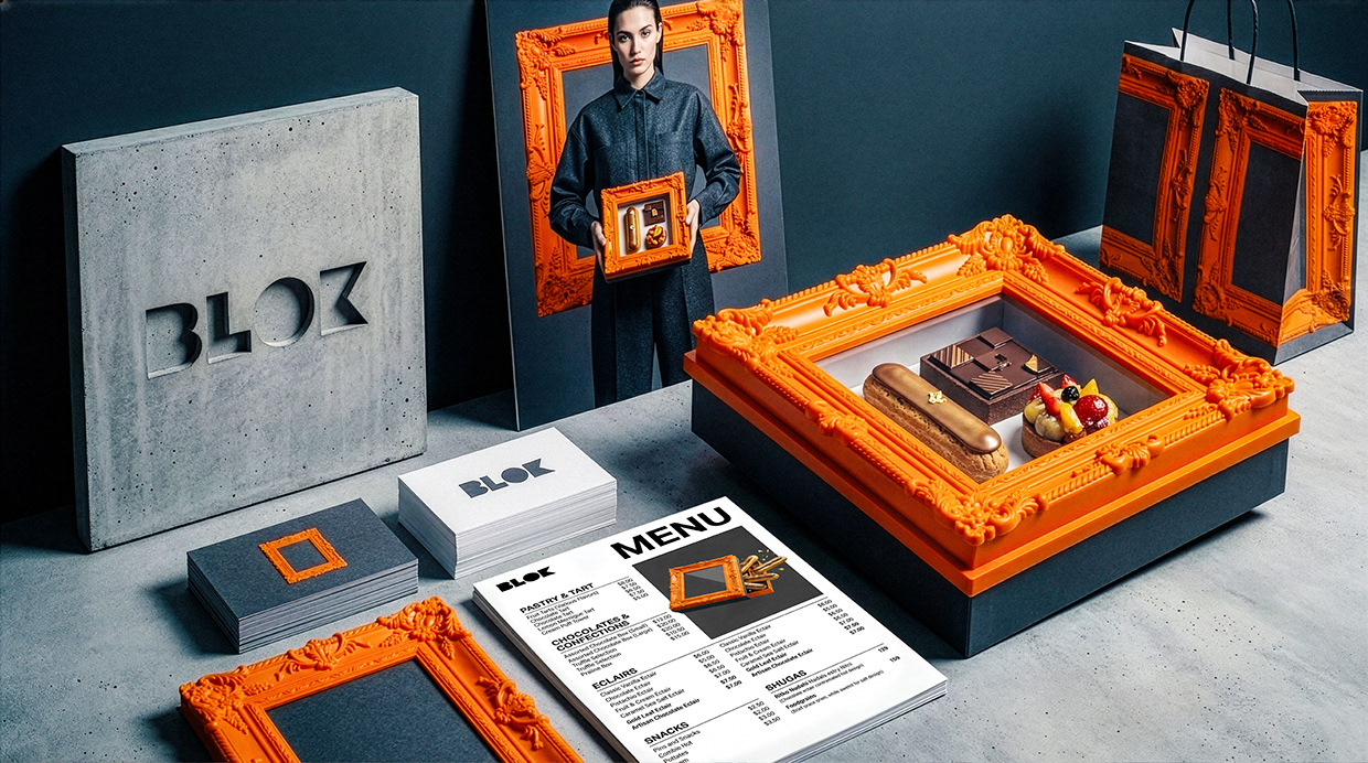 BLOK – Luxury Éclair Branding | Art Pastry Concept Image 28