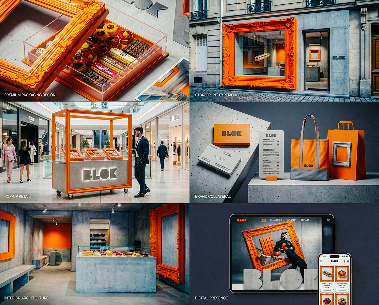 BLOK – Luxury Éclair Branding | Art Pastry Concept Image 29