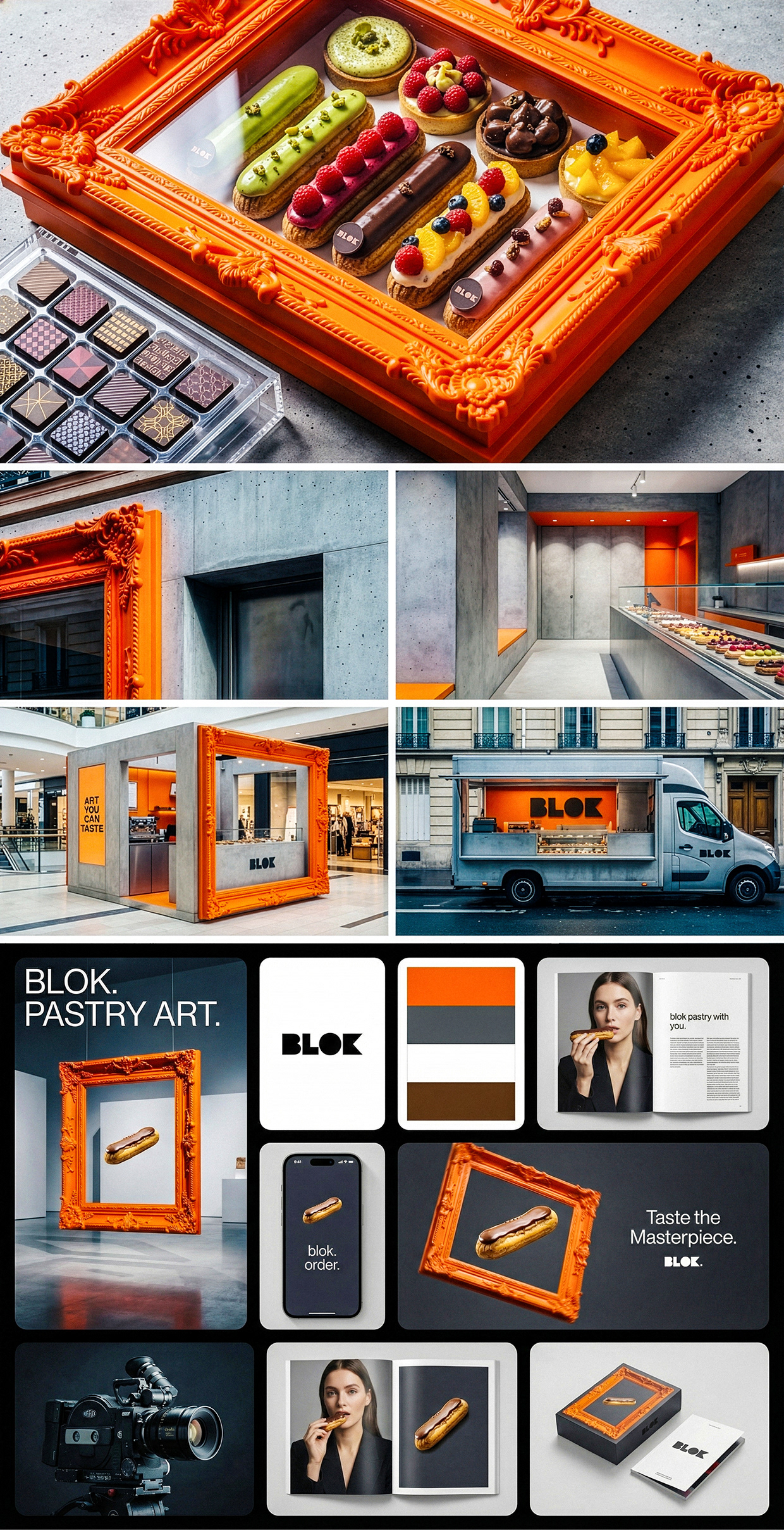 BLOK – Luxury Éclair Branding | Art Pastry Concept Image 35